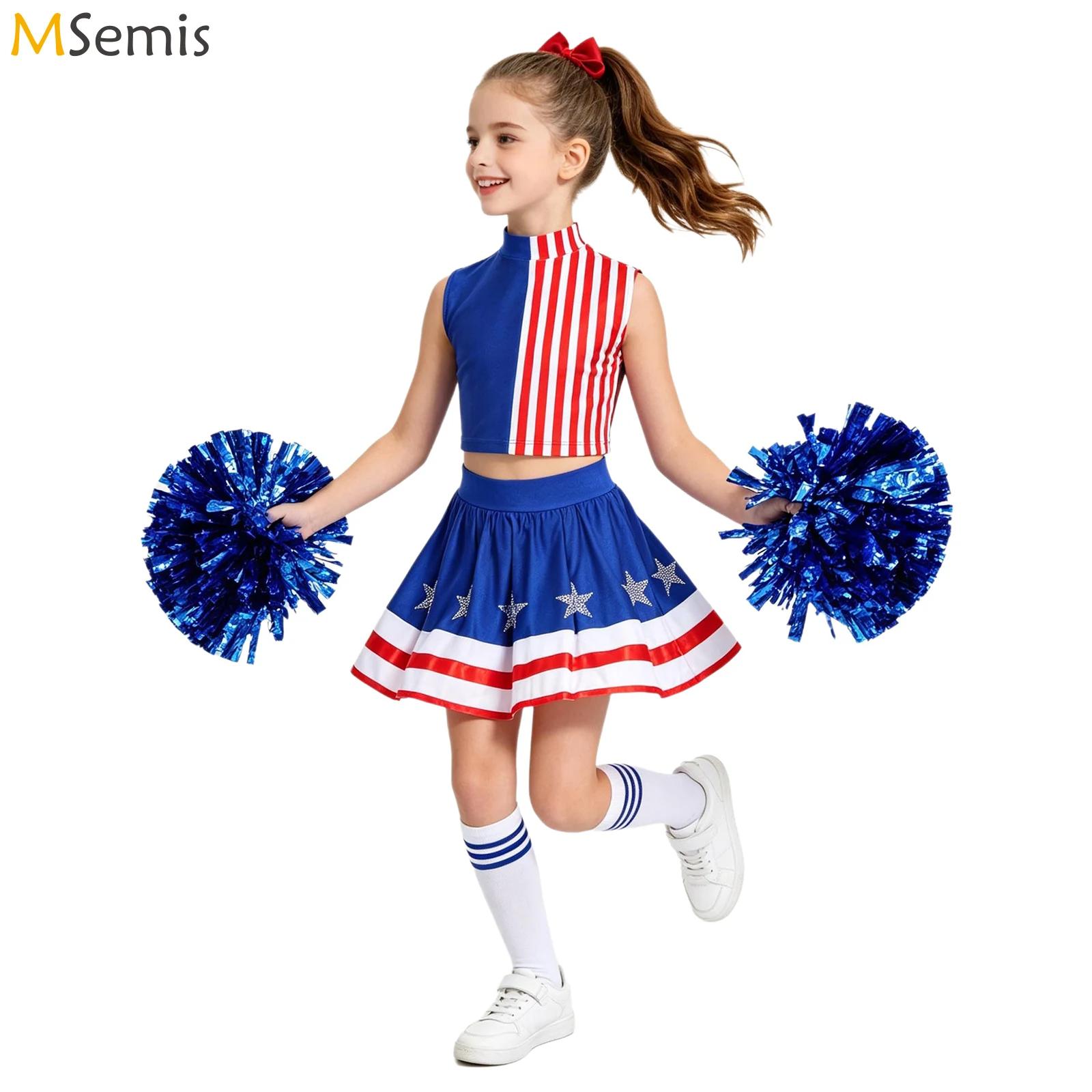 Cheerleading Pom Pom - Strój Cheerleaderki dla Dziewczynek na Dzień