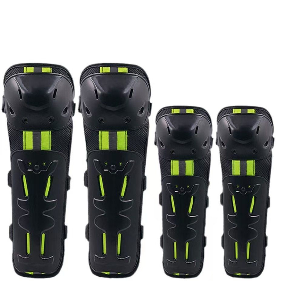 Sports Equipment Knee Support - Zielono-czerwone ochraniacze na kolana i łokcie