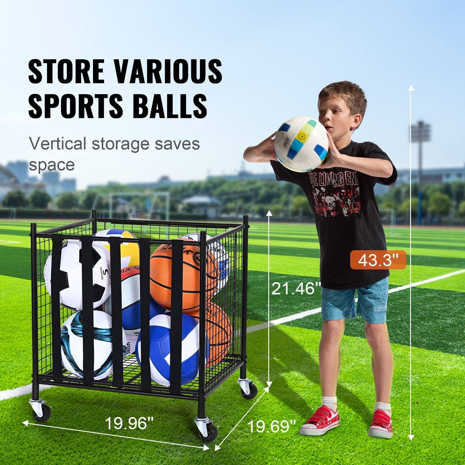 Wózek do przechowywania piłek  – Sports Equipment Organizer Garage recenzja i cena